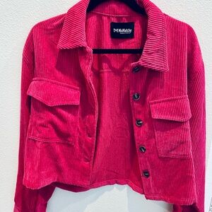 Corduroy Cropped Shacket NWT